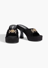 Versace - Medusa Biggie satin platform mules - Black - EU 38.5