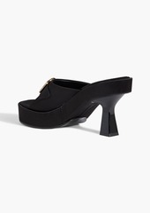 Versace - Medusa Biggie satin platform mules - Black - EU 38.5