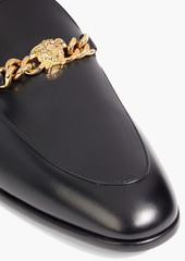 Versace - Medusa Chain leather collapsible-heel loafers - Black - EU 41