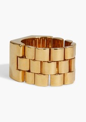Versace - Gold-tone enamel ring - Metallic - IT 16