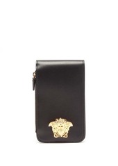 Versace - Mini Medusa-stud Leather Wallet Bag - Mens - Black