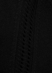 Versace - Open-knit cashmere and wool-blend mini dress - Black - IT 38