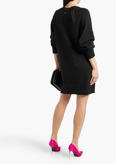 Versace - Open-knit cashmere and wool-blend mini dress - Black - IT 38