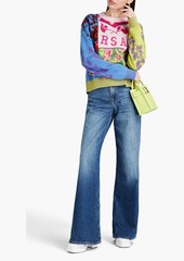 Versace - Patchwork-effect wool and cotton-blend sweater - Pink - IT 38