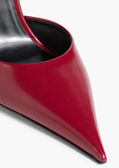 Versace - Pin-Point glossed-leather pumps - Burgundy - EU 38.5