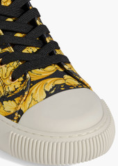 Versace - Barocco printed canvas high-top sneakers - Yellow - EU 41