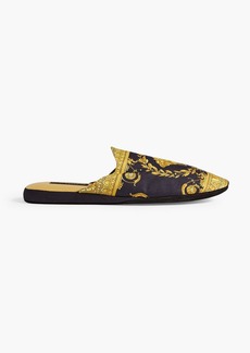 Versace - Printed canvas slippers - Yellow - EU 41