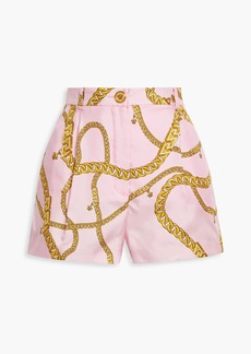 Versace - Printed satin-twill shorts - Pink - IT 44