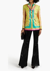 Versace - Printed silk-twill blazer - Green - IT 36