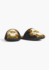 Versace - Printed terry slippers - Yellow - S