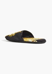 Versace - Printed terry slippers - Yellow - M