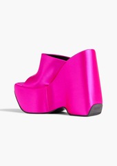 Versace - Satin wedge platform mules - Pink - EU 36