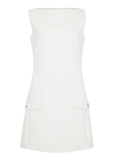 Versace - Sleeveless Crepe Mini Dress - White - IT 42 - Moda Operandi
