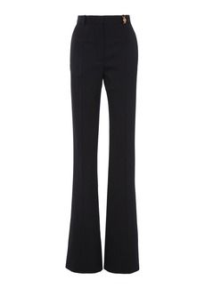 Versace - Stretch Wool Flare Pants - Black - IT 44 - Moda Operandi