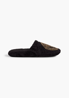 Versace - Studded jacquard slippers - Black - S