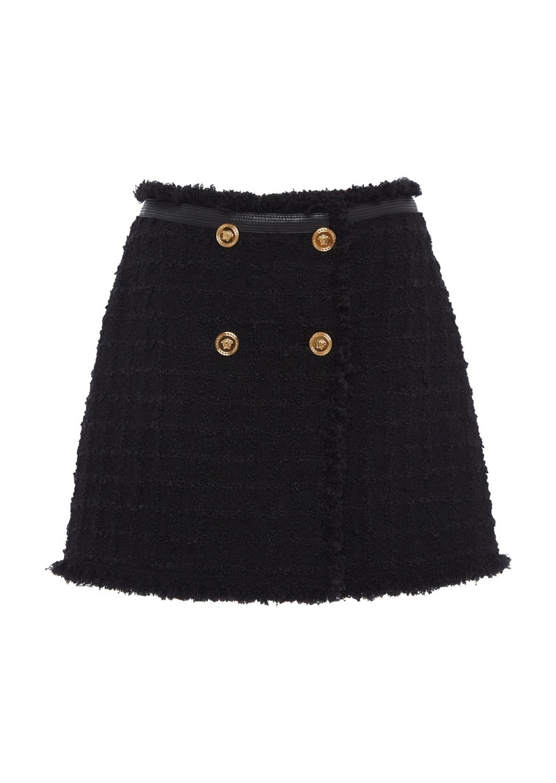 Versace - Tweed Mini Skirt - Black - IT 44 - Moda Operandi