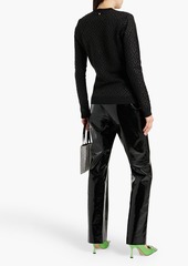 Versace - Wool-blend jacquard sweater - Black - IT 36