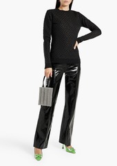 Versace - Wool-blend jacquard sweater - Black - IT 36