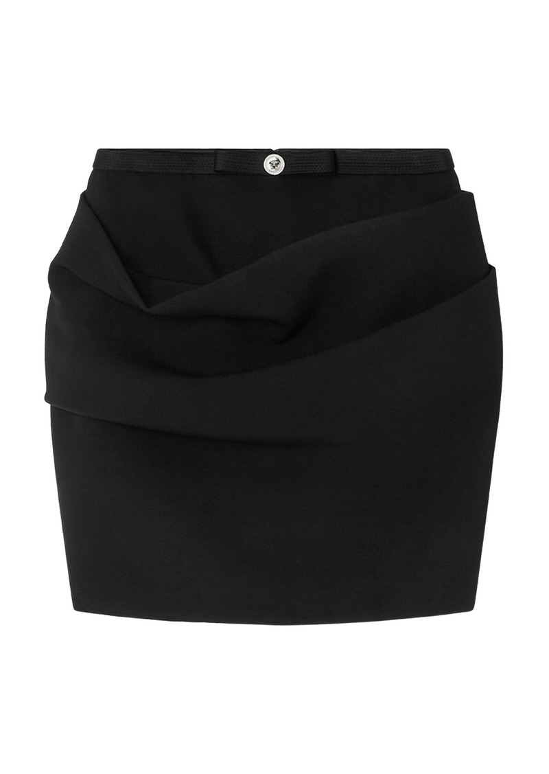 Versace - Wool Mini Skirt - Black - IT 42 - Moda Operandi