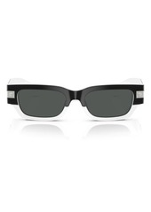 Versace 53mm Plaque Rectangular Sunglasses
