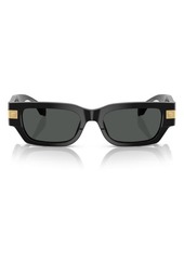 Versace 53mm Plaque Rectangular Sunglasses