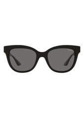 Versace 54mm Polarized Cat Eye Sunglasses in Black/Dark Grey Polarized at Nordstrom