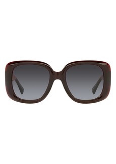 Versace 54mm Square Sunglasses in Transparent Red at Nordstrom