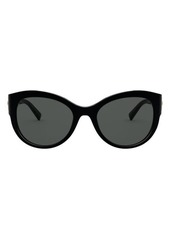 Versace 55mm Polarized Cat Eye Sunglasses in Black at Nordstrom