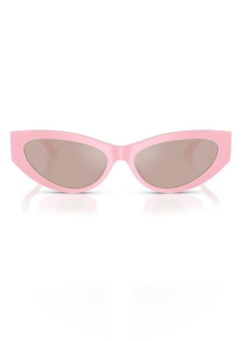 Versace 56mm Mirrored Cat Eye Sunglasses