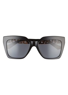 Versace 56mm Polarized Gradient Square Sunglasses