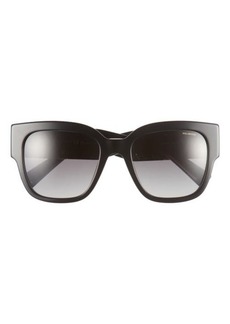Versace 56mm Polarized Irregular Sunglasses