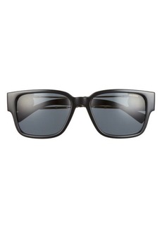 Versace 57mm Polarized Rectangle Sunglasses