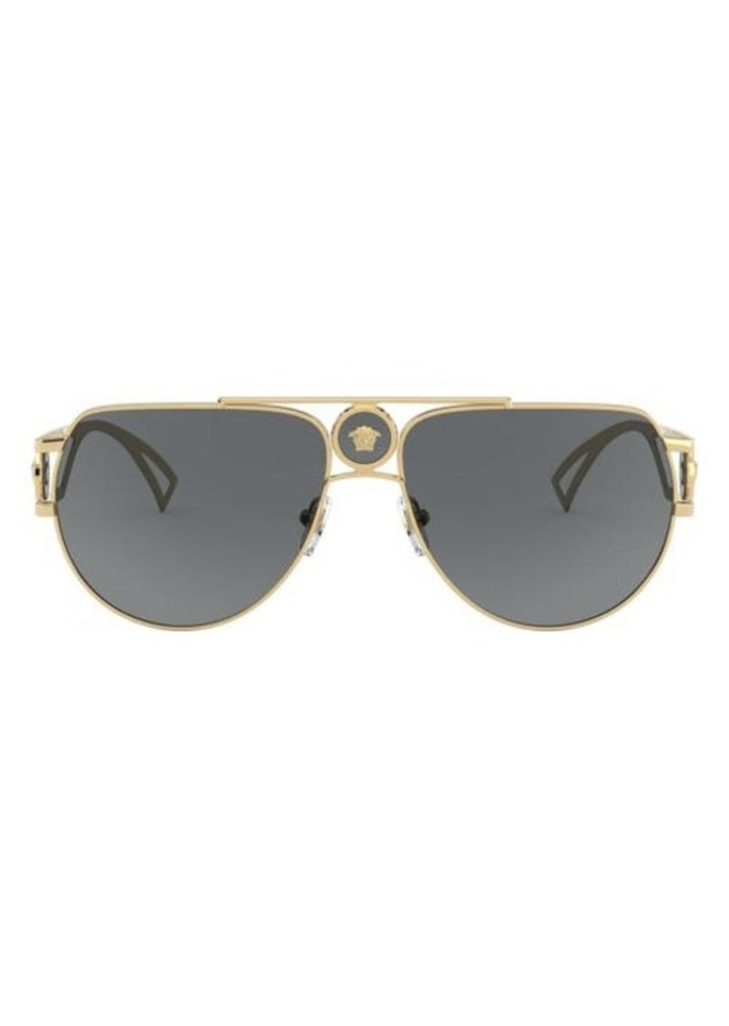 Versace 60mm Aviator Sunglasses