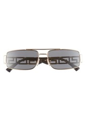 Versace 60mm Irregular Rectangular Sunglasses
