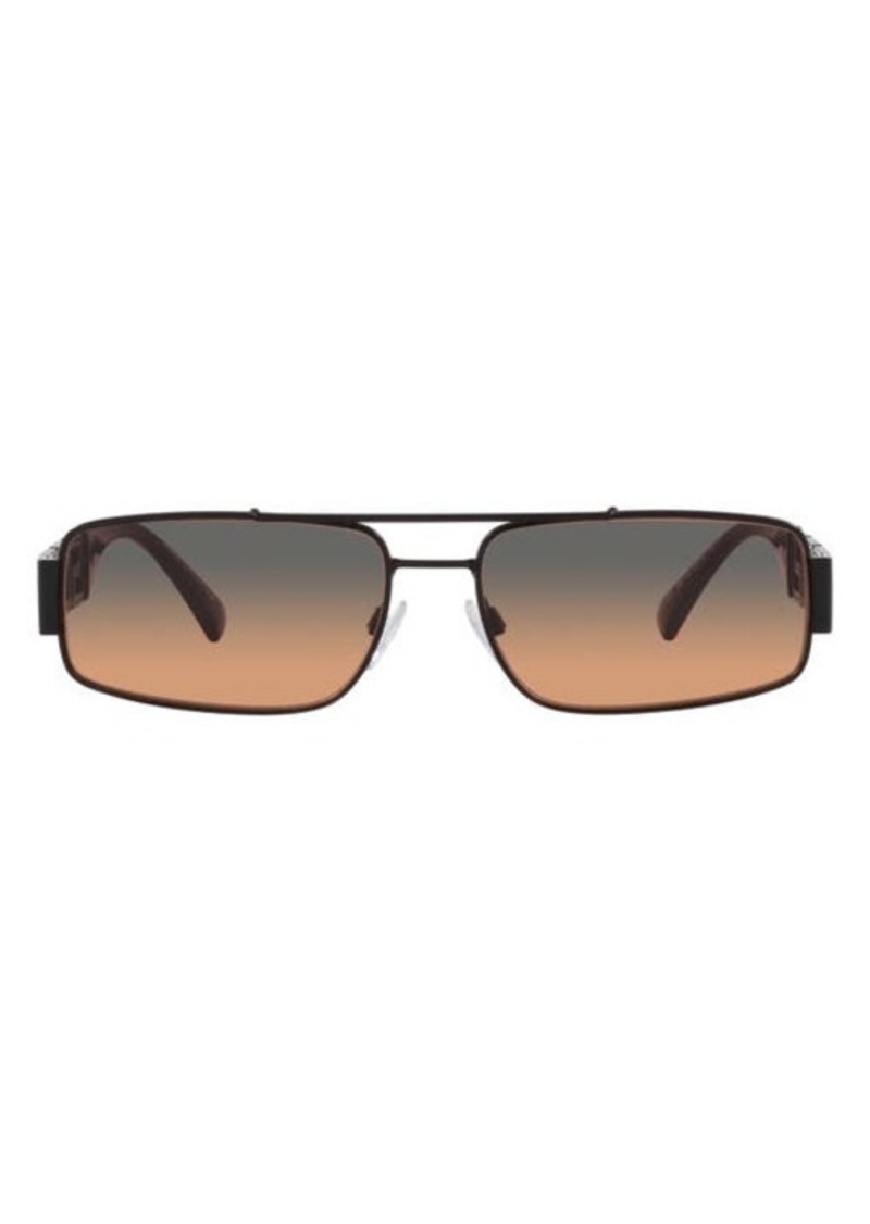 Versace 60mm Rectangular Sunglasses
