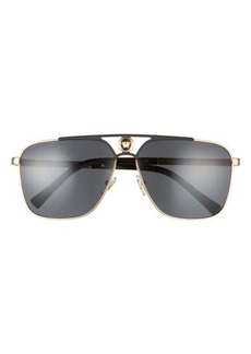 Versace 61mm Aviator Sunglasses