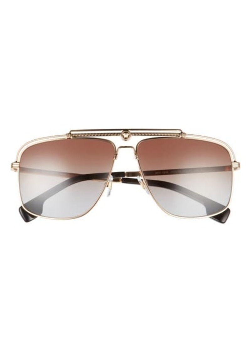 Versace 61mm Gradient Aviator Sunglasses