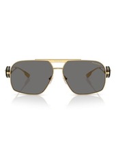 Versace 62mm Oversize Polarized Irregular Sunglasses