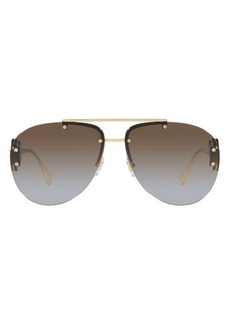 Versace 63mm Oversize Gradient Aviator Sunglasses
