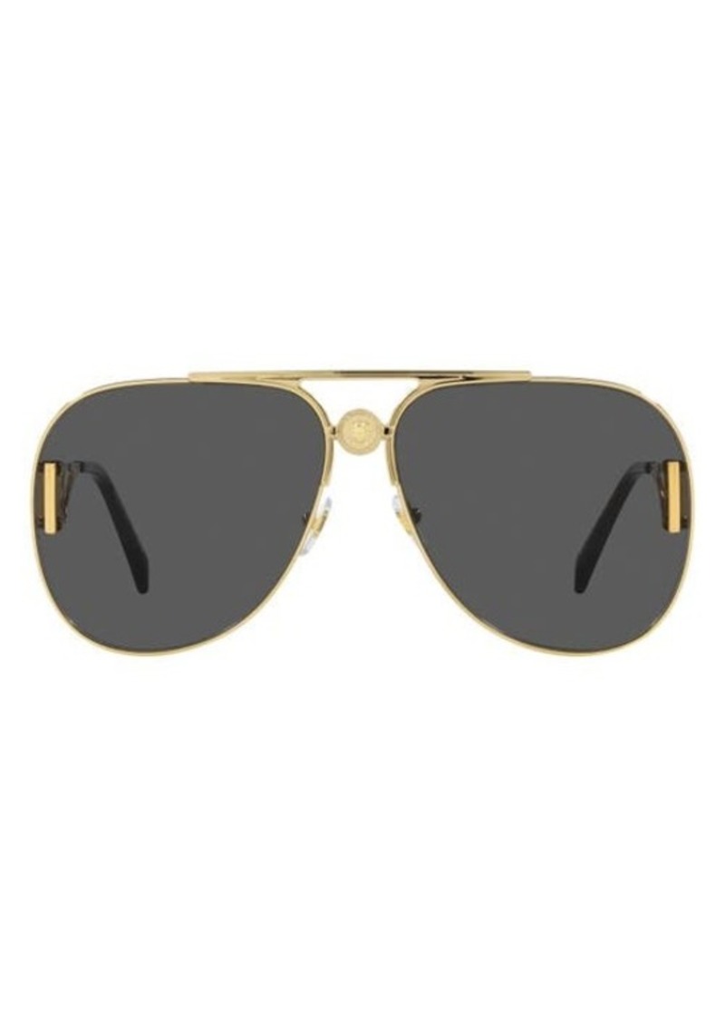 Versace 63mm Pilot Sunglasses
