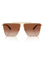 Versace 64mm Greca Oversize Square Sunglasses