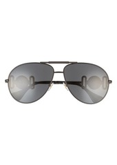 Versace 65mm Oversize Pilot Sunglasses