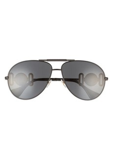 Versace 65mm Oversize Pilot Sunglasses