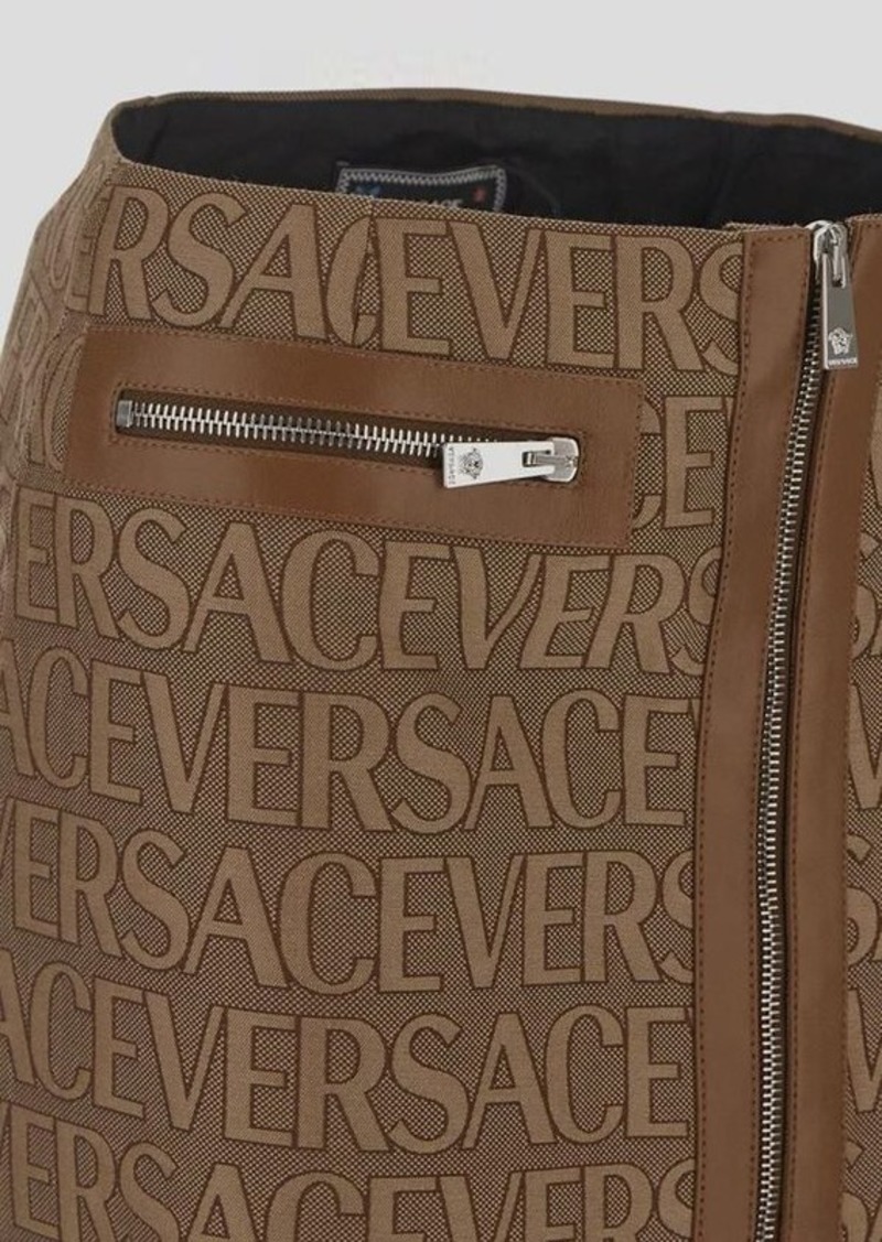Versace All-Over Logo Mini Skirt
