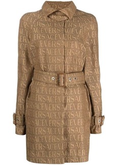 VERSACE All-over logo trench coat