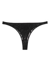 Versace Allover jacquard mesh thong