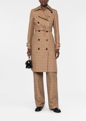 Versace Allover-jacquard trench coat