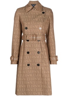 Versace Allover-jacquard trench coat