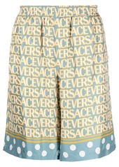 Versace Allover silk shorts