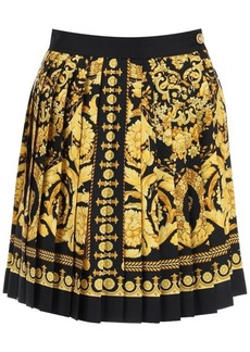 Versace barocco pleated mini skirt